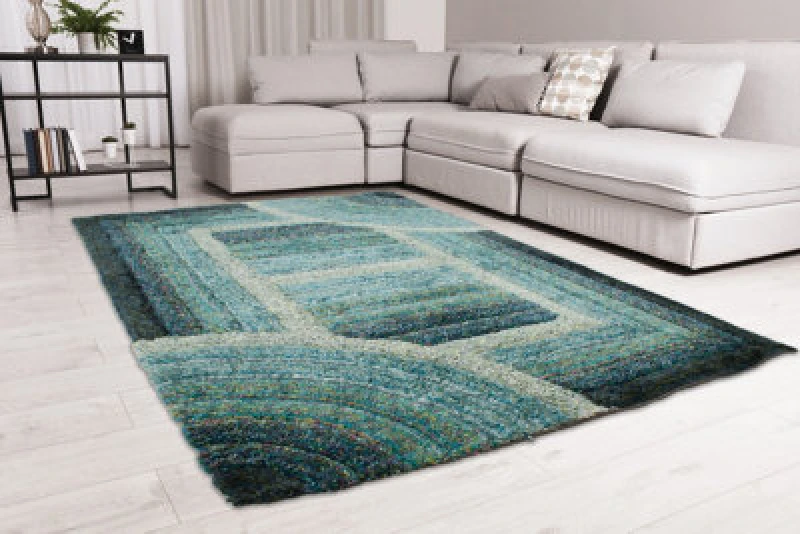 Image of Ds Living Ultra Plush Trellis Blue Rug