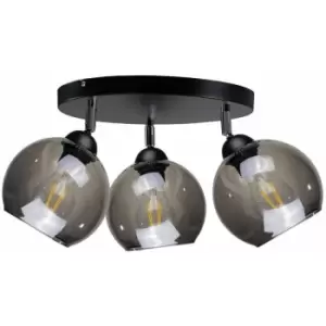 image of Keter Yuno Ceiling Spotlight Clusters Black, 30cm, 3x E27