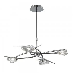 image of Telescopic Semi Flush Convertible 4 Light G9, Polished Chrome