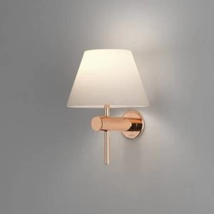 image of 1 Light Bathroom Wall Light Polished Copper IP44, G9