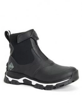 image of Muck Boots Apex Welly Boots - Black/White, Size 3, Women