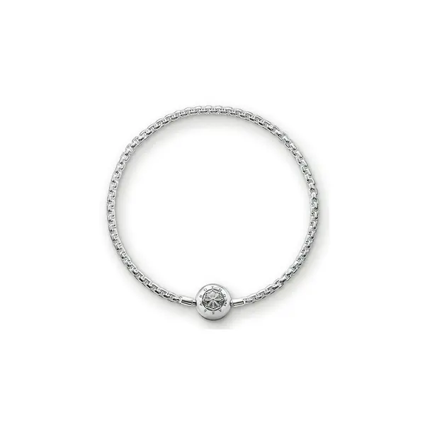 Image of Thomas Sabo Karma Beads Sterling Silver Bracelet KA0001-001-12 Size 19