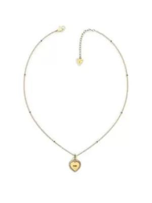 image of Guess Fine Heart Necklace Ladies