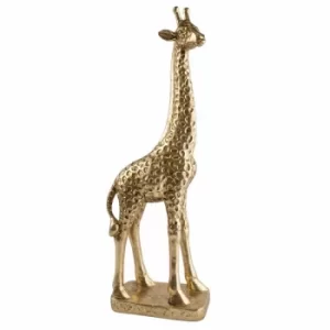 Image of Gold Resin Giraffe Ornament 52cm
