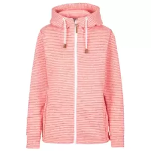 Image of Trespass Womens/Ladies Kari Striped Fleece Jacket (S) (Rhubarb Marl)