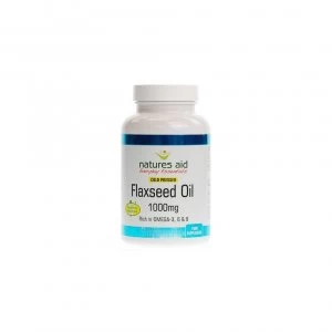 Image of Natures Aid Flaxseed Oil 1000mg 180 Capsules