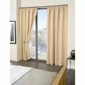 Image of Emma Barclay Blackout Pencil Pleat Curtains Cali 66 X 54" Beige