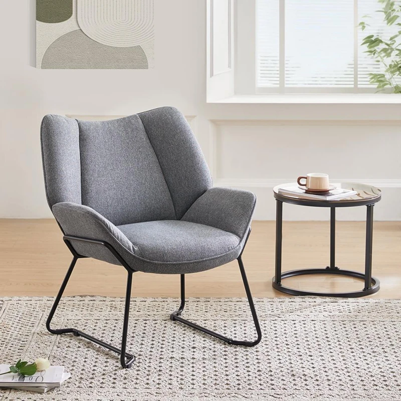 Image of Kabinet UK Minimalist Linen Armchair Grey unisex One size