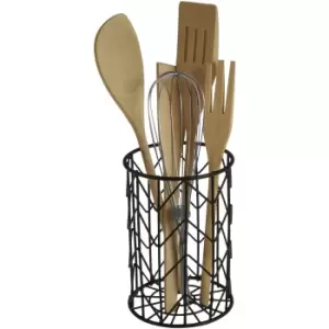 Vertex Round Utensil Holder - Black