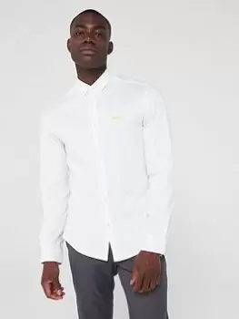 Image of BOSS Biado_r Long Sleeve Regular Fit Shirt - White Size M Men