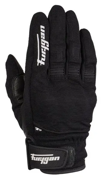 Image of Furygan Jet Lady All Season D3O Black White Motorcycle Gloves Size S