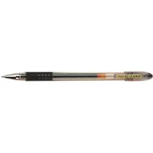 Image of Ballpoint Pen Grip Gel Fine (Pack 12) - Black