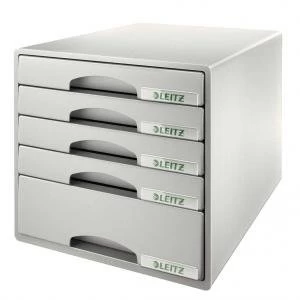 image of Leitz Grey Plus Drawer Cabinet 52110085