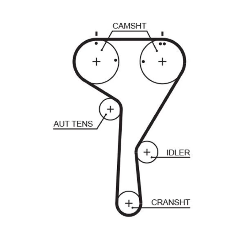 Image of GATES 5680XS Timing Belt G-Force Redline , Number of Teeth: 163 Timing Belt (306)