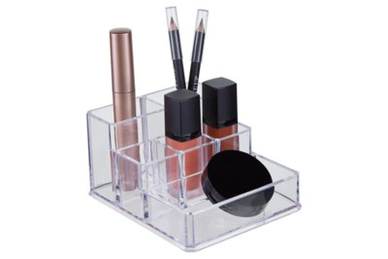 Image of Premier Housewares Beauty 6 Compartment Cosmetics Organiser Clear unisex