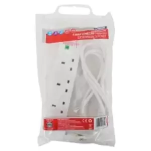 image of Surge Protection Extension Socket 4 Way 2mtr