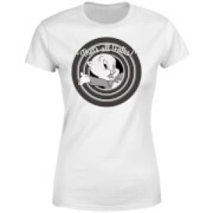 Image of Looney Tunes That's All Folks Porky Pig Womens T-Shirt - White - 3XL