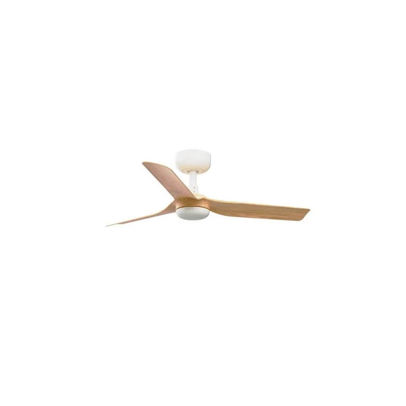 Image of Netlighting Mini Punt Small White Light Wood DC Ceiling Fan 6 Speed White Unisex