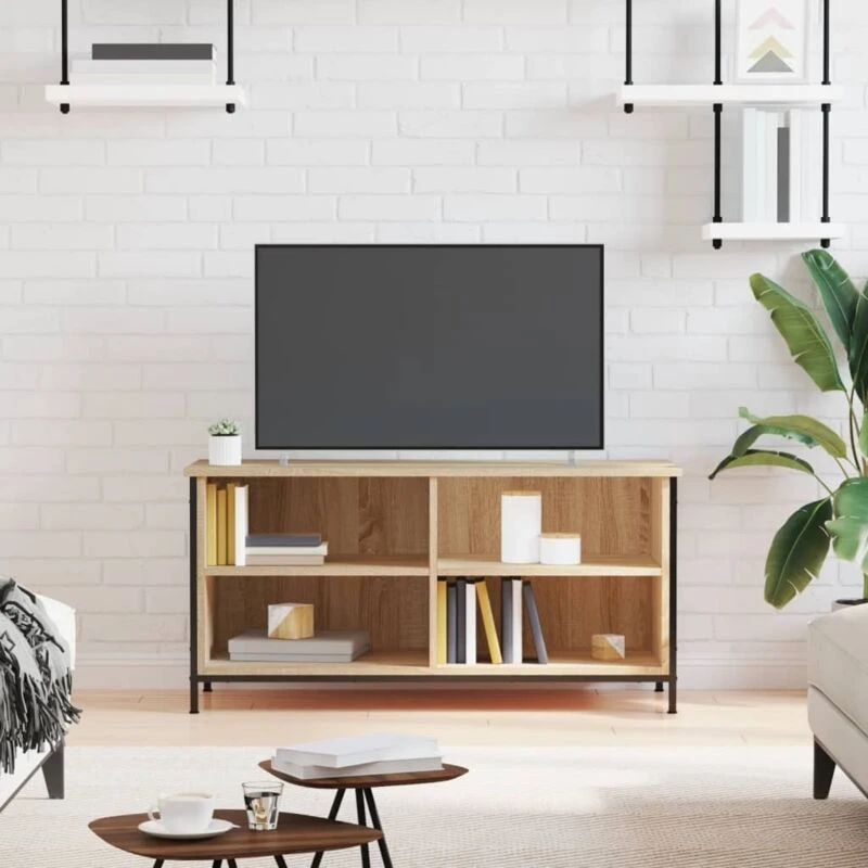 Image of Vidaxl TV Cabinet Sonoma Oak 100X40X50 Cm Engineered Wood, Brown 832774