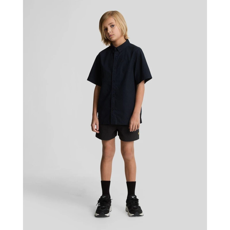 Image of Lyle and Scott Kids Logo Swim Shorts Z865 Jet Black male 8-9Y
