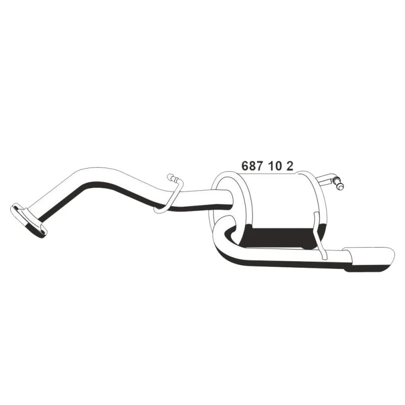 Image of ERNST 687102 Rear silencer End Silencer (3437)