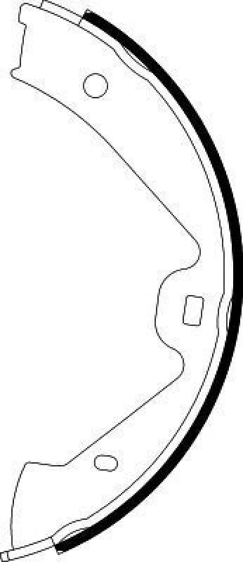 Image of HELLA Handbrake shoes HELLA 8DA 355 050-221