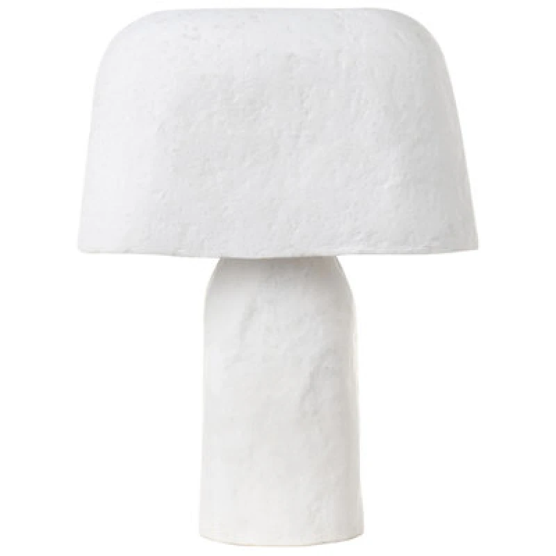 Image of Beliani Table Lamp Carrasco Papier-Mache White