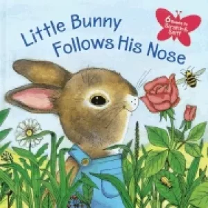 Image of little bunny follows his nose