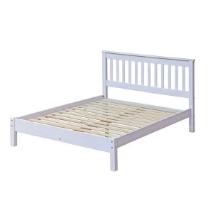 Image of Halea Pine 4'6'' Double Bed - White