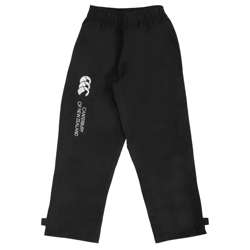 Image of Canterbury Stadium Elasticated Sports Trousers in Black Size: 10 Years Black Unisex 10 Years