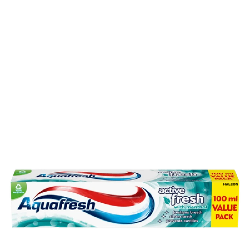 Image of Aquafresh Active Fresh Menthol Toothpaste - 100ml AQAFRS-486324