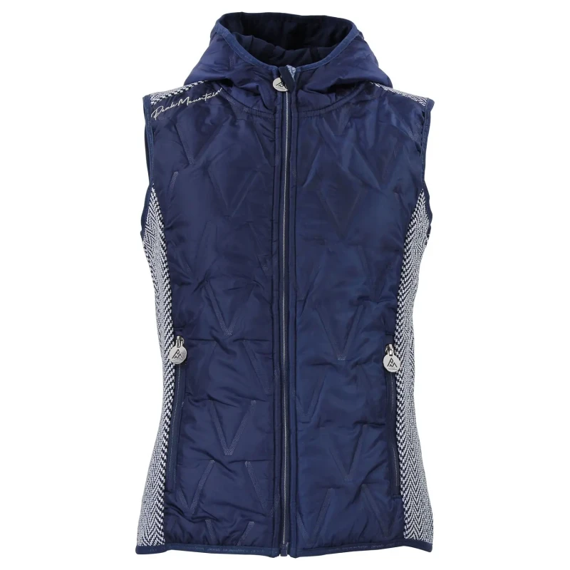Image of Womens sleeveless hooded down jacket Peak Mountain Bleu Female S