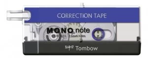 image of Tombow Correction tape MONO note 2.5mmX4m BK/WT/BL PK1