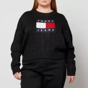 image of Tommy Jeans Curve Flag Logo Knit Jumper - XXL