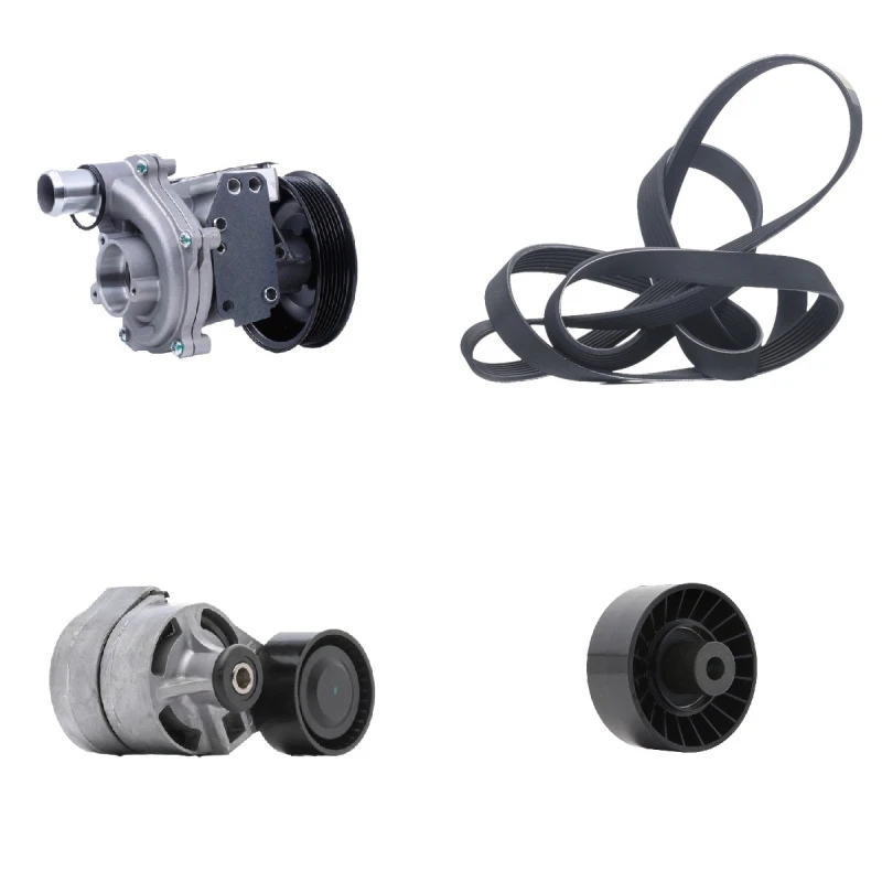 Image of RIDEX 4172P0094 Water Pump + V-Ribbed Belt Kit Check alternator freewheel clutch & replace if necessary Water Pump + V-Ribbed Belt Kit (4172)