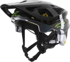 Image of Alpinestars Vector Tech Pilot MIPS Bicycle Helmet, black-white, Size S, black-white, Size S