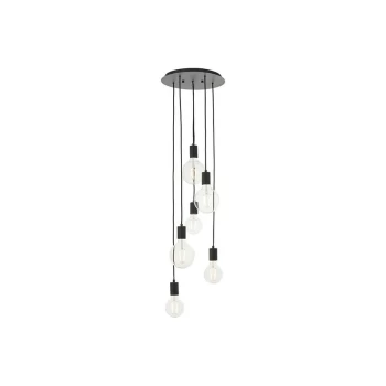 Image of Endon Collection Lighting - Endon Studio Modern Industrial Cluster Pendant Matt Black