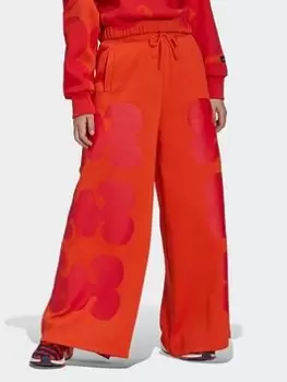 Image of adidas Marimekko Wide Leg Joggers, Orange Size XL Women