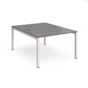 Image of Connex starter units back to back 1200mm x 1600mm - white frame, grey oak top