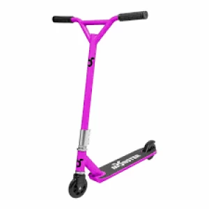 image of Charles Bentley Pink Monster Lightweight Pro Stunt Scooter Handle bar: Steel alloy Y bar, Handle grip: Rubber