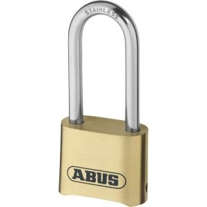 image of ABUS 180IB Series Brass Combination Long Stainless Steel Shackle Padlock