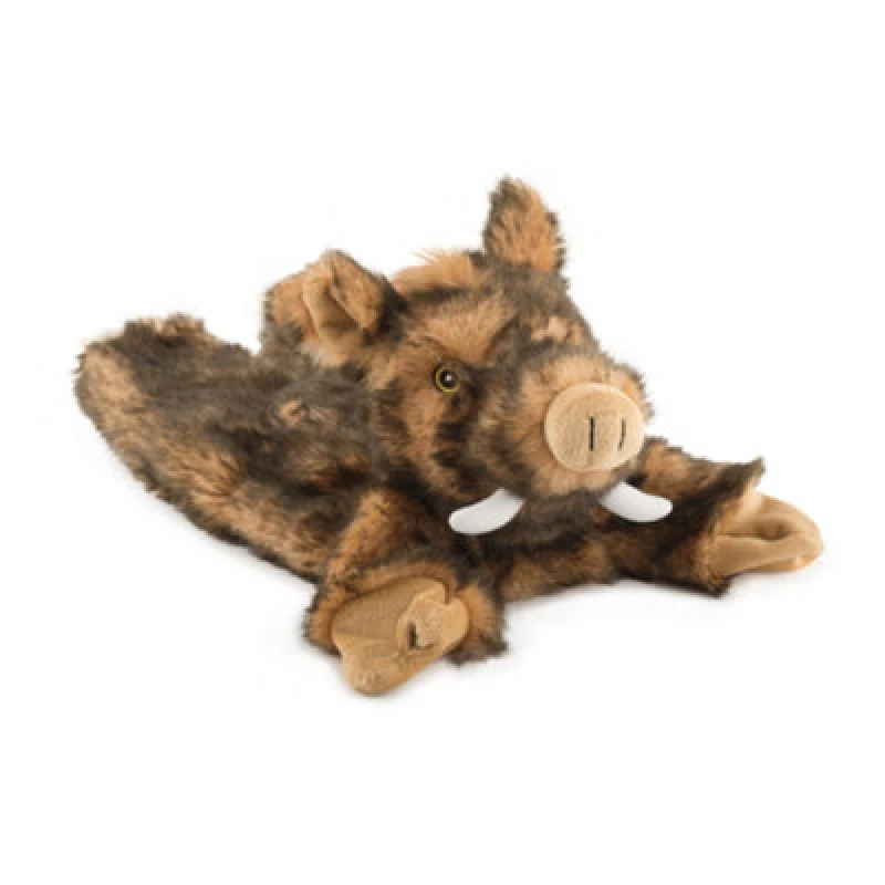 Image of Ancol No Squeak Silent Soft Huge Hog Indoor and Outdoor 50cm Plush Dog Toy Clear