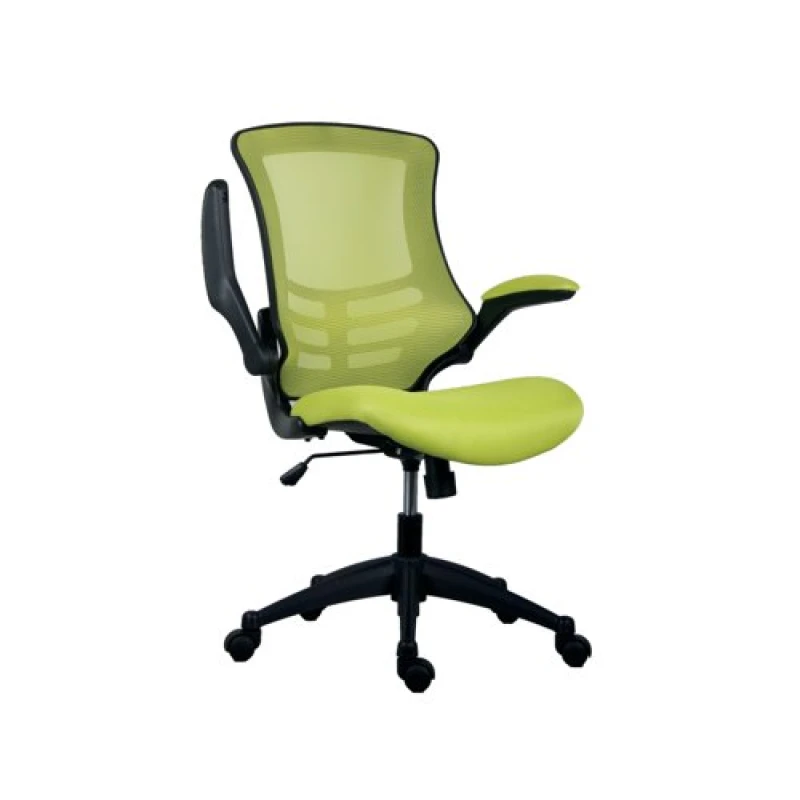Image of Jemini Jaya Mesh Back Chair with Folding Arms 680x670x1070mm Green KF77786