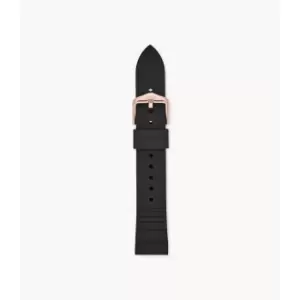 Image of Fossil Womens 18Mm Silicone Strap - Black