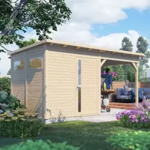 Image of Rowlinson Bertilo Pentus 2 Garden House and Extension in Natural Finish, Natural