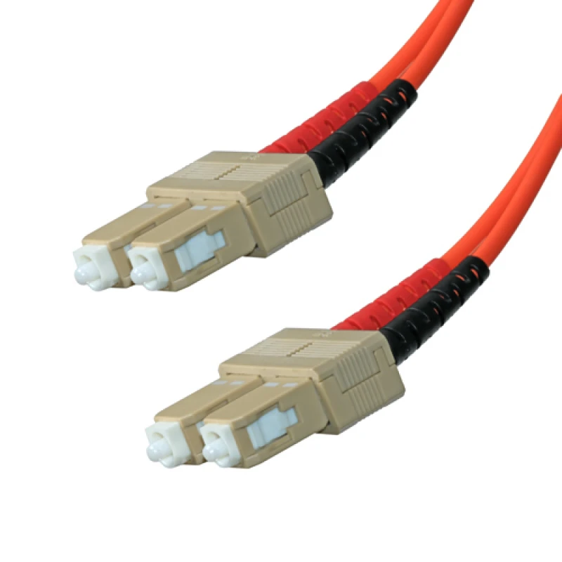 Image of Cablenet 1m OM3 50/125 SC-SC Duplex Orange LSOH Fibre Patch Lead
