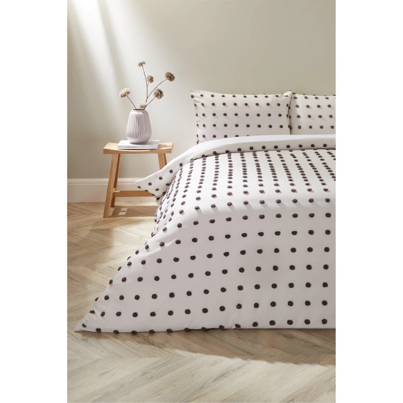 Image of Homelife Pom Pom Duvet Set - White White Double