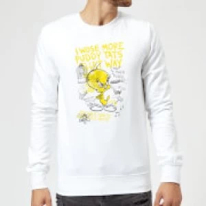 Image of Looney Tunes Tweety Pie More Puddy Tats Sweatshirt - White - L