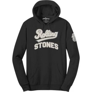 Image of The Rolling Stones - Team Logo & Tongue Mens XX-Large Pullover Hoodie - Black