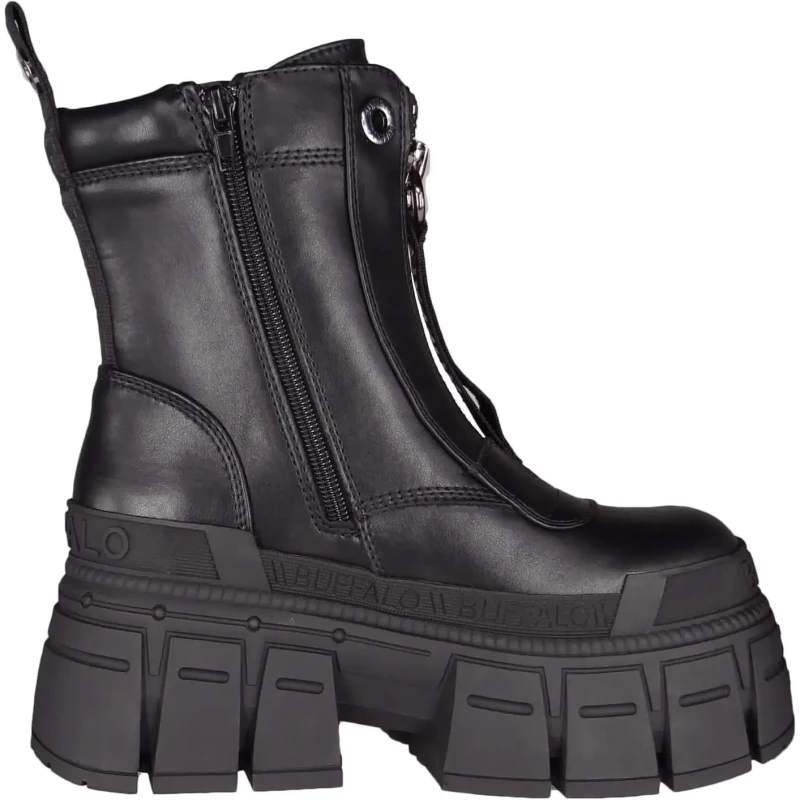 Image of Buffalo Womens zipped boots Buffalo Gospher - Vegan Nappa Noir Female 37